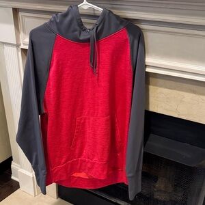 pinkish red/Gray Hoodie. Size 2XL. Worn several times. Listing #9769